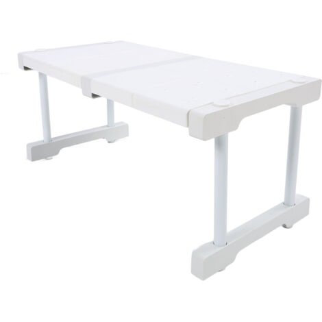 Expandable Cabinet Shelf Carbon Steel ABS PP Closet Storage Shelf Cabinet Organizer Riser Rack for Kitchen Cupboard Under Sink 37 to 48cm/14.6 to 18.9in