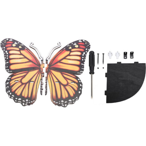 Butterfly Corner Shelf Aesthetic Display Multifunctional Wooden Butterfly Storage Mounted Shelf for Living Room Bedroom Yellow Black (1/5)
