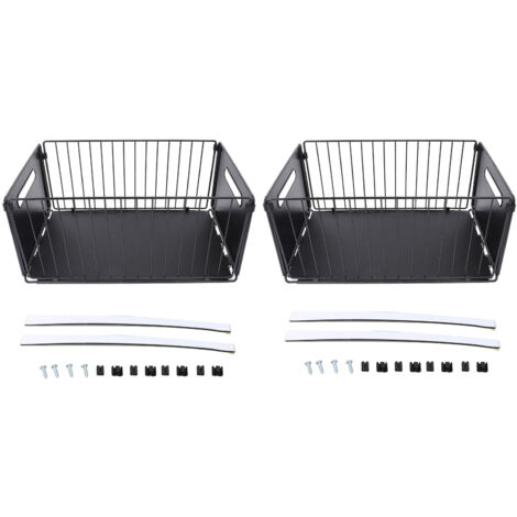 2PCS Pull Out Cabinet Organizer Metal Flexible Multifunctional Pull Out Spice Rack for Under Sink Kithen Tall