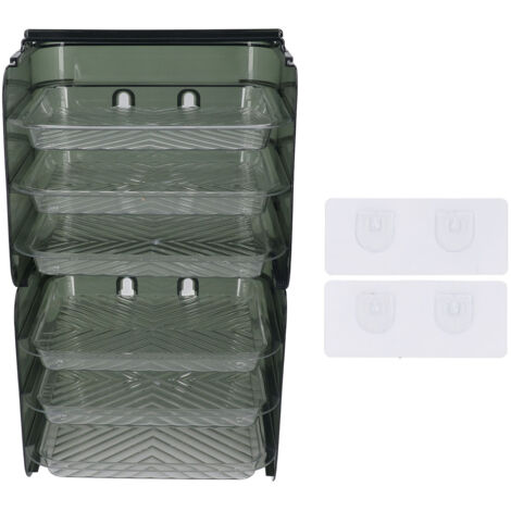 Kitchen Rack Organizer PP Wall Mounted Multi Layer Kitchen Vegetable Meat Storage Shelf for Pantry Countertop (1/5)