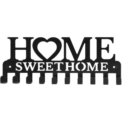 Key Holder Hooks Organizer Wall Mounted Key Hanger Rack Wall Decorative Metal Key Organizer for Living Room Hallway Office (1/5)