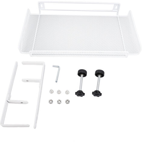 Under Desk Organizer Clamp On Storage Shelf Basket Cable Management Tray for Wire Router Power Strip White (1/5)