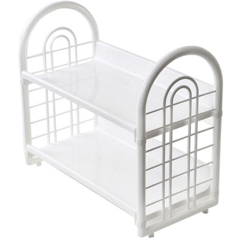 Simple Double Layer Desktop Storage Rack Desk Mini Bookshelf Storage Shelf for Dormitory Office (1/5)