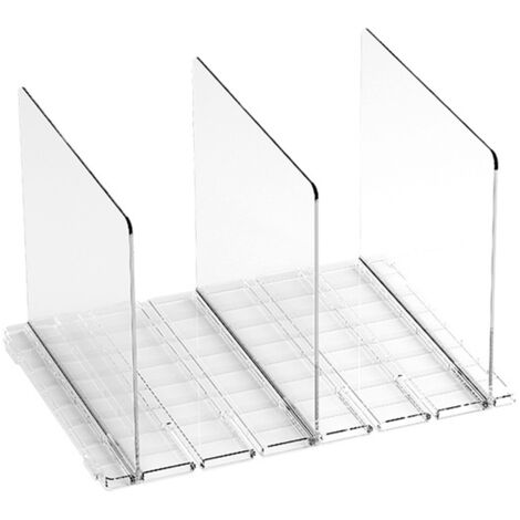 Adjustable Shelf Divider for Closet Clear Purse Organizer Plastic Handbag Separator Storage Organizer for Bedroom Office Bookshelf