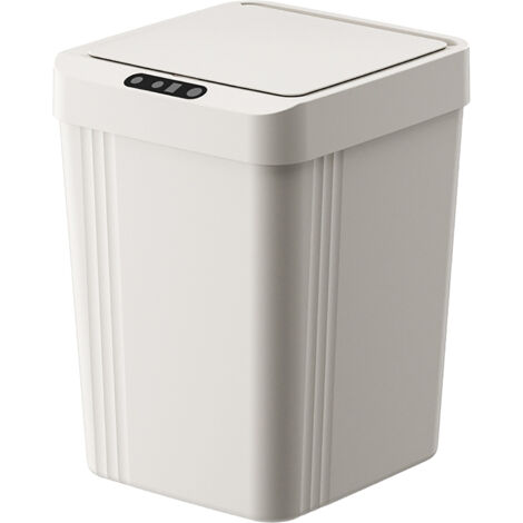 Bathroom Smart Touchless Trash Can 13L Automatic Motion Sensor Rubbish Can with Lid Garbage Bin for Kitchen Living Room Bedroom (1/5)