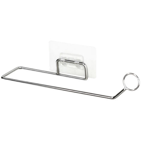 Bathroom Paper Towel Rack Wall Mount Dispenser No Drill Holder Stainless Steel for Kitchen (1/5)