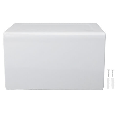 Toilet Paper Holder with Shelf Space Aluminum Waterproof Wall Mounted Tissue Roll Holder Box for Bathroom Kitchen White (1/5)