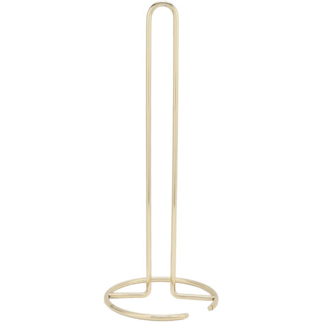 Wrought Iron Tissue Holder Smoother Surfaces Simple 1 Piece Molding Tissue Reserve Paper Holder for Office Kitchen Desktop Gold (1/5)