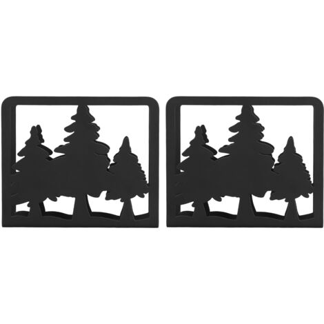 2pcs Tree Napkin Holder Hollow Out Tree Pattern Thickened Nonslip Stainless Steel Napkin Holder with Stable Bottom for Party Pine Tree
