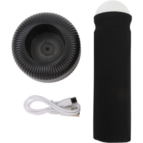 LED Night Light Rechargeable Innovative Stable Base Handheld Warm Night Light for Bedroom Black (1/5)
