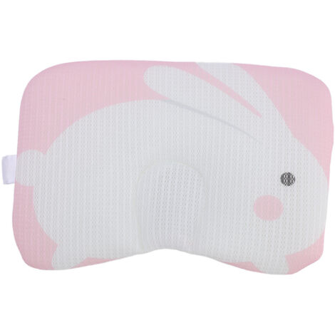 Baby Pillow Cute Cartoon Pattern Soft Cozy Breathable Bedding Infant Pillow for Baby Cot Cradles Stroller Pink