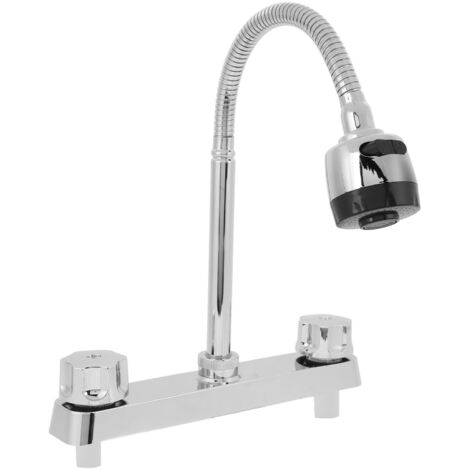 RV Kitchen Faucet with Flexible Arc 360 Degree Rotatable Dual Function Sprayer for Motorhomes Travel Trailer Camping Car (1/5)
