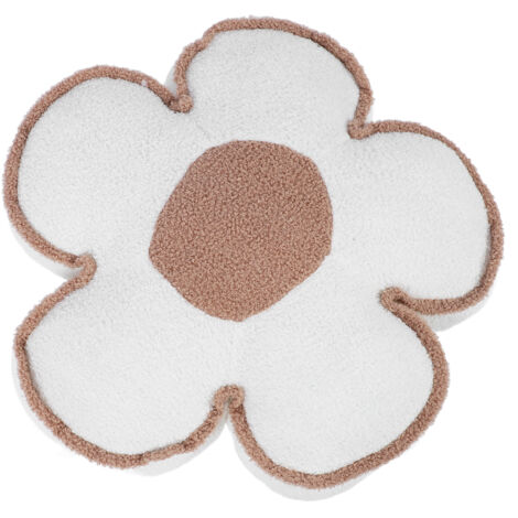 Flower Plush Throw Pillow 60cm Multifunctional Flower Shaped Plush Throw Pillow for Home White (1/5)