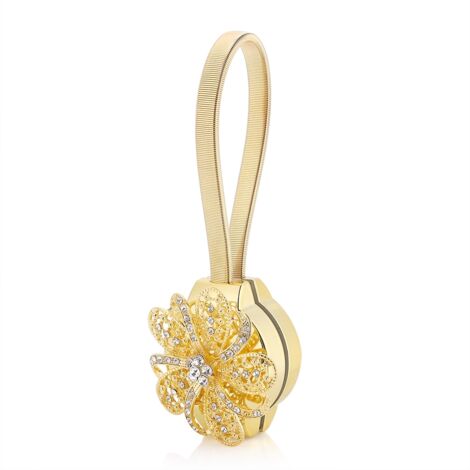 Retractable Magnetic Flower Curtain Clip Buckle Belt Holder Tie Belt Accessories Home Golden (1/5)