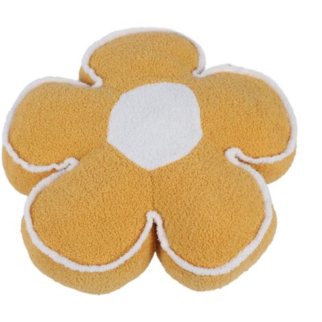 Flower Plush Throw Pillow 60cm Multifunctional Flower Shaped Plush Throw Pillow for Home Yellow (1/5)