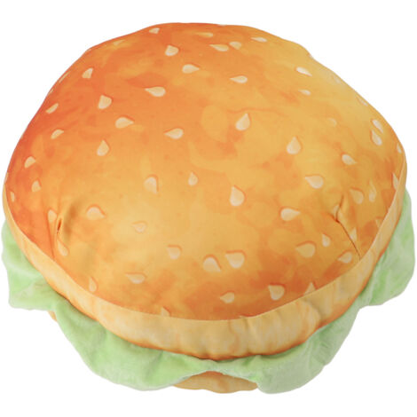 Burger Pillow Soft Plush Sofa Chair Floor Cushion Funny Food Stuffed Toy for Bedroom Office (1/5)