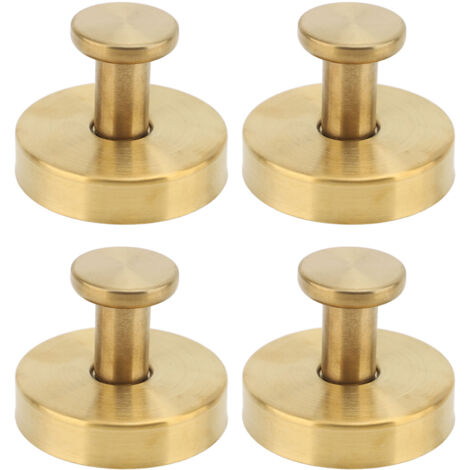 4 Pcs Suction Cup Hooks Stainless Steel Water Resistant Suction Towel Hangers for Bathroom Kitchen Gold (1/5)