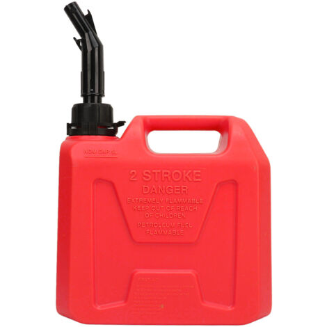 5L Fuel Oil Tank Large Capacity Portable Automatic Closure Petrol Gasoline Storage Cans for RV Camper Car SUV Red