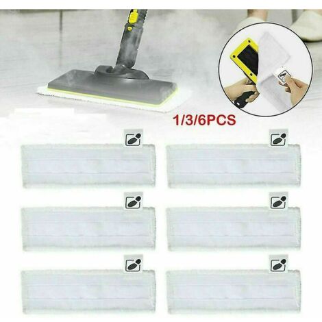 6pcs Karcher Sc1 Sc2 Sc3 Sc4 Sc5 Steam Cleaner Mop Terry Cloths Floor Pads Set (1/5)