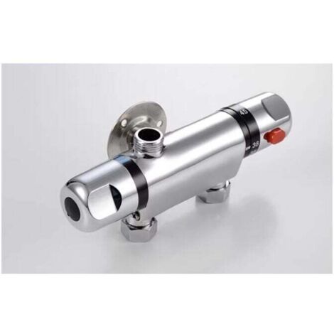 Shower Temperature Control Valve, DN15 Inlet Check Valves 20-50℃ Easy Installation Stainless Steel Thermostatic Mixing Valve for Bathroom (1/5)