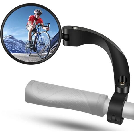 Bike Mirror 360 Degree Adjustable Rotatable Handlebar Mirror Wide Angle Bike Mirror Cycling Rear View Mirror Convex Mirror for Mountain Road Bike (1/5)
