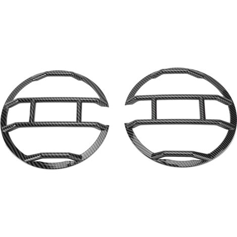 1 Pair Front Headlight Guards Protector Cover Exterior Headlamp Frame Protector Replacement for Bronco 2 4 Door 2021 to 2024 Carbon Fiber Style (1/5)
