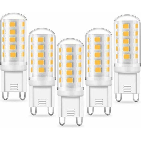 G9 LED Bulb - 5W Equivalent 33W 40W G9 , 420LM, Mini Lamp, Cool White 6000K, Flicker Free, AC220-240V, NON-Dimmable, Pack of 5 (1/5)