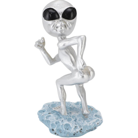 Alien Statue Fun Figurine Decor Garden Yard Outdoor Space Indoor Home Desk Standing Resin Sculpture (1/5)