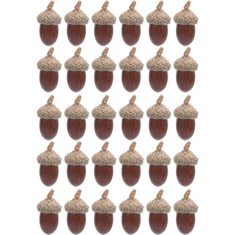 30PCS Xmas Acorn Ornament Multifunctional Artificial Acorns Decoration for Handcraft Wedding (1/5)