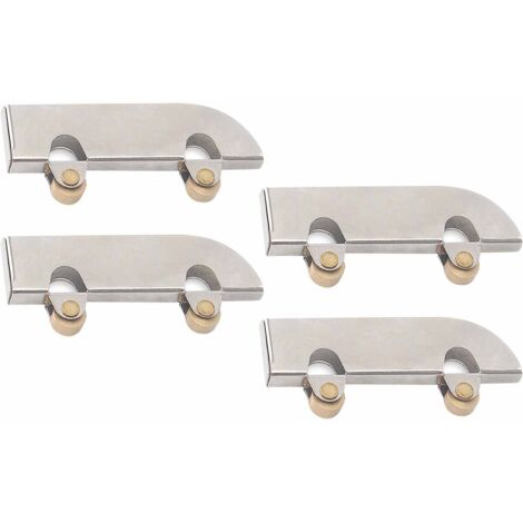 Glass Door Sliding Pulley Stainless Steel Low Noise Reliable Display Cabinet Door Sliding Roller for Sliding Doors (1/5)