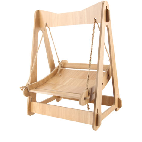 Pet Hammock Bed Summer Comfort Removable Wooden Board Cat Swing Hammock for Cat Puppy