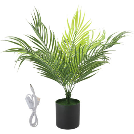 Plant Night Light USB Powered Realistic Green Bonsai Night Lamp for Indoor Office Home (1/5)