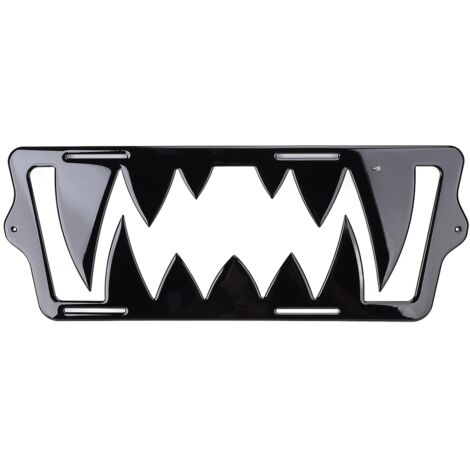 Front Grille Teeth Insert Decoration Cool Look Bumper Center Grille Replacement for Polaris Slingshot 2015-2025 Black (1/5)