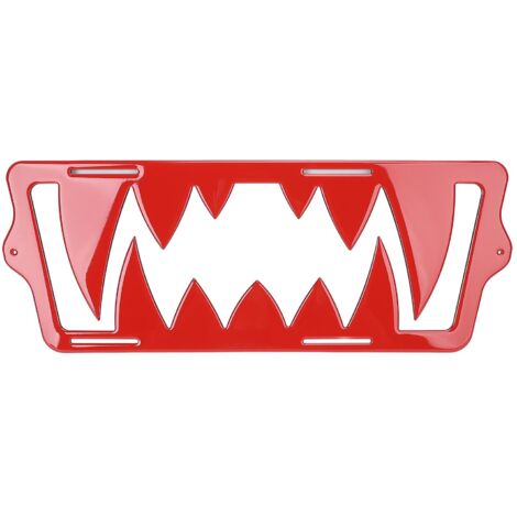 Front Grille Teeth Insert Decoration Cool Look Bumper Center Grille Replacement for Polaris Slingshot 2015-2025 Red (1/5)