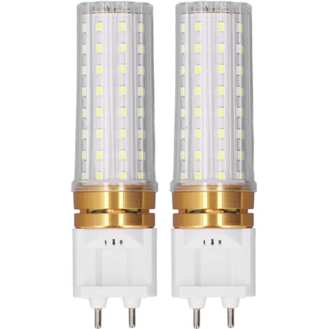 2pcs G12 LED Corn Light Bulb 1500lm 15w High Color Rendering 2 Pin Base LED Corn Bulb for Street Warehouse Garage White Light (1/5)