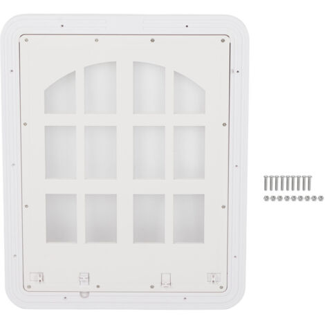 Pet Screen Door Breathable Bite Resistant Strong Structure Convenient Access Cat Screen Door Kit for Home White L (1/5)