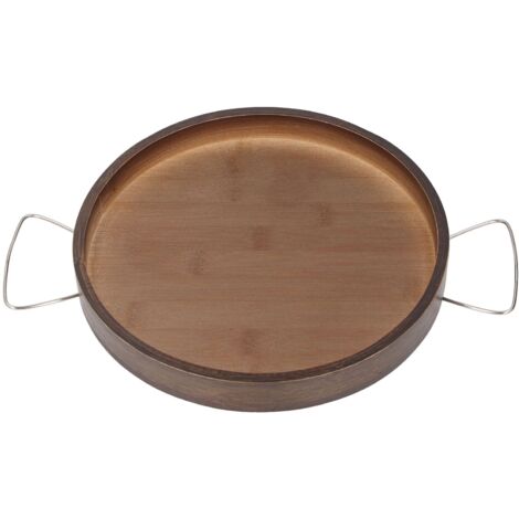 Round Arm Cup Holder Tray Folding Portable Multifuntional Anti Slip Armchair Organizer Wood Couch Arm Table for Computer Food (1/5)