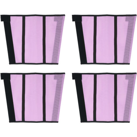 4pcs Horse Leg Protector Protective Horse Leg Fly Wraps Breathable Mesh Horse Boots for Stall and Pasture Purple