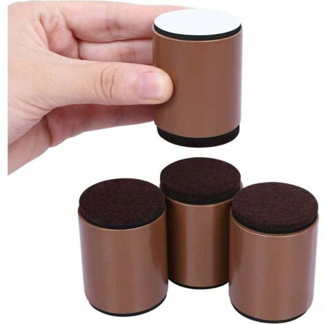 5CM Furniture Risers, 4cm Diameter Bed Risers, Can Raise 5cm for Sofa, Bed and Cabinet, Round Brown (1/5)