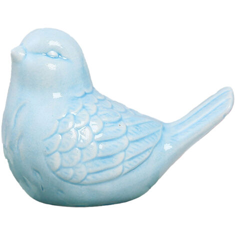 Cute Bird Ornament Ceramic Modern Simple Bird Ornament for Living Room Home Decor Blue (1/5)