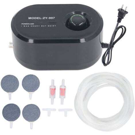 Aquarium Air Pump Oxygen Aerator Pump Double Layer Soundproof Quiet Versatile Fish Tank Air Pump Air Bubbler for Fish Tank US Plug 110V 4cm Sand Plate (1/5)