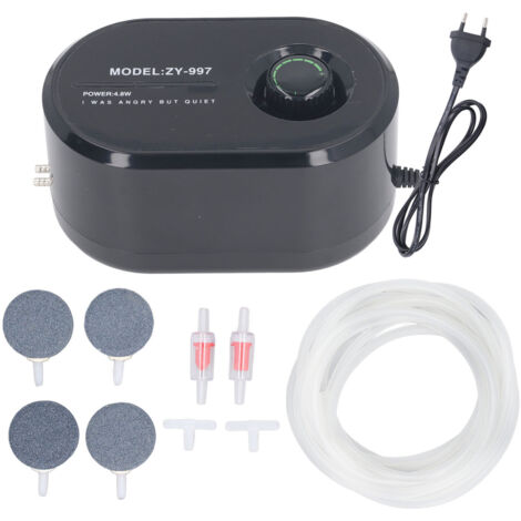 Aquarium Air Pump Oxygen Aerator Pump Double Layer Soundproof Quiet Versatile Fish Tank Air Pump Air Bubbler for Fish Tank EU Plug 220V 4cm Sand Plate (1/5)