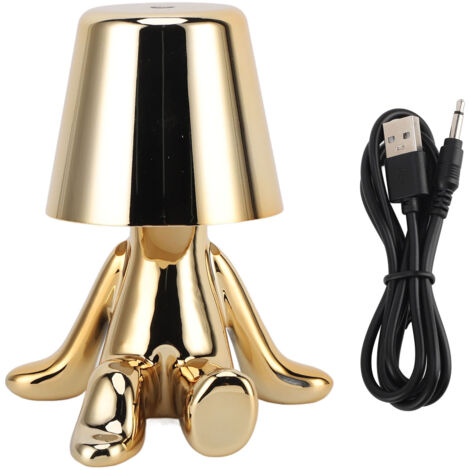 LED Table Lamp Touch Control Desk Light 3 Modes USB Rechargeable Night Light Ornament for Bedroom Living Room Office Gold D Type (1/5)