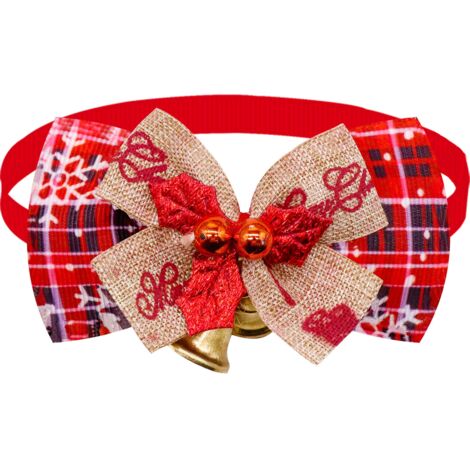 1 PCS Christmas Cat Collar, Adjustable Dog and Cat Collar, Bow Tie With Christmas Decoration,for Small Medium Large Pet (1/4)