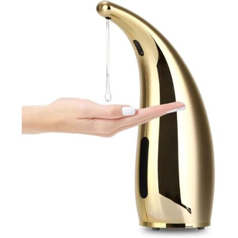 Soap Dispenser,Touchless Bath Kitchen Countertop Automatic Soap Dispenser with Infrared Motion Sensor,IPX6 Waterproof.Perfect for Bathroom and Kitchen（gold） (1/4)