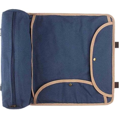 Canvas Mixology Kit Storage Bag, Portable Barista Shoulder Bags, Bartending Tools Organizer, Multifunctional Mountaineering Shoulder Packs(Blue) (1/5)