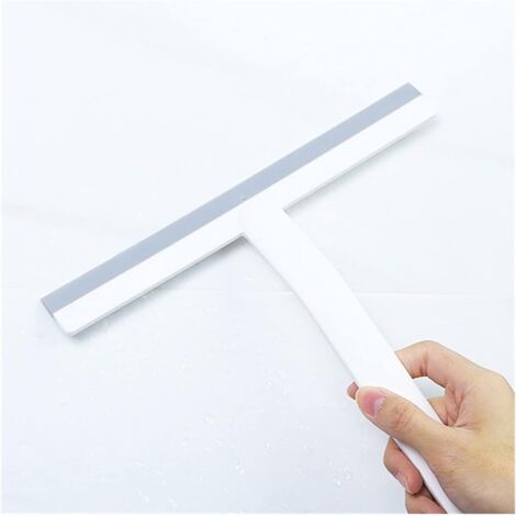 2 Piece Shower Squeegee Window Glass Scraper Shower Squeegee With Hook Hole Glass Wiper Window Cleaning Tool Multi-Functional Household Cleaner Squeegees,White (1/5)