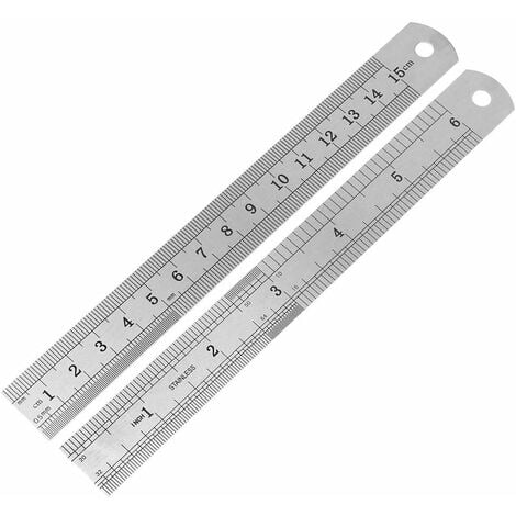 Triangular Ruler, 12 inch Metal Ruler, Triple Sided Color Coded