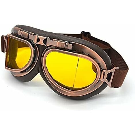 Motocross Goggles, Steampunk Vintage Aviator Style Pilot Motorcycle ...