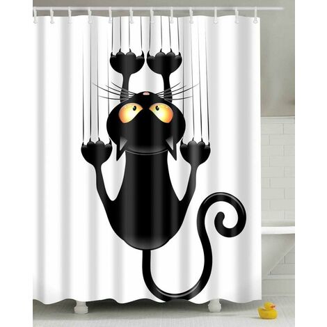 Black deals shower curtain